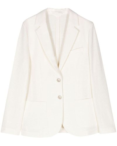 Circolo 1901 Cotton-linen-blend Blazer - White
