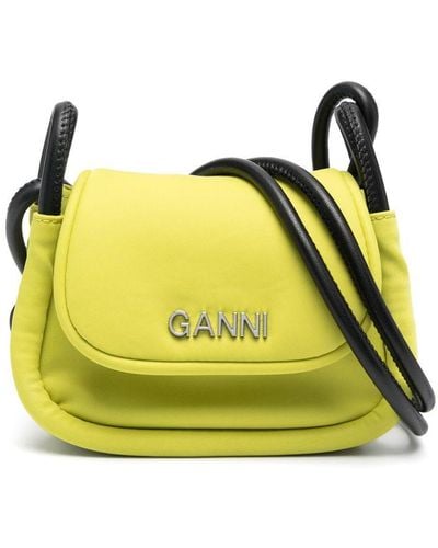 Ganni Bandolera Knot Flap mini - Amarillo