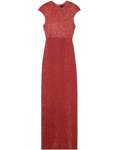 St. John Sequin-embellished Maxi Dress - Red
