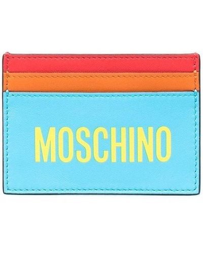 Moschino Portemonnaie in Colour-Block-Optik - Blau