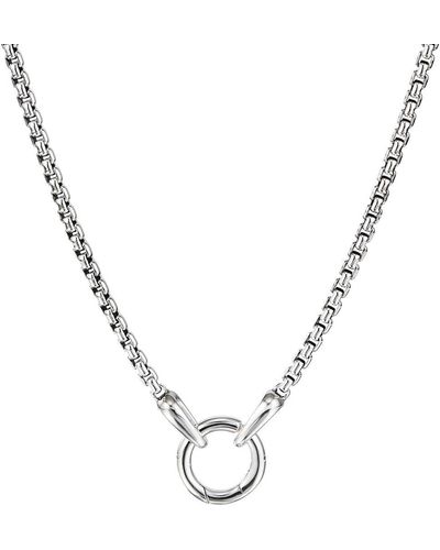 David Yurman Circle Charm Necklace - Metallic