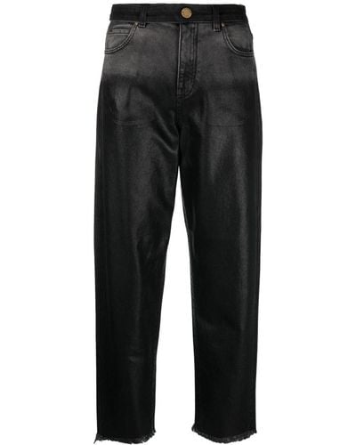 Pinko Straight-leg Cropped Jeans - Black