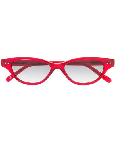 Linda Farrow Acetate Sunglasses - Red