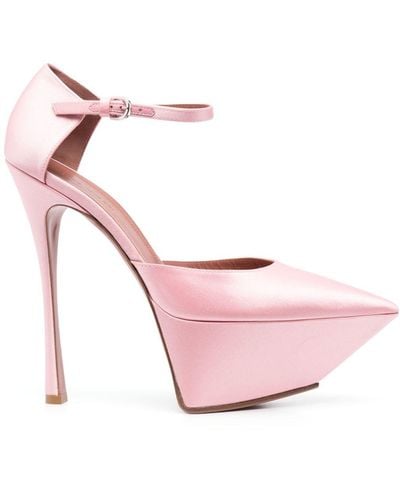 AMINA MUADDI Zapatos Angelica con tacón de 150mm - Rosa