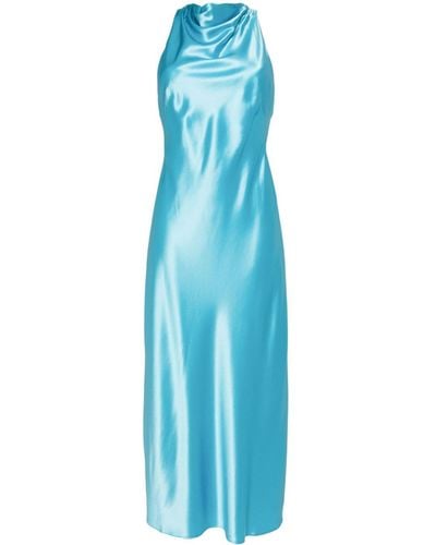 Acler Criss-cross Long Dress - Blue
