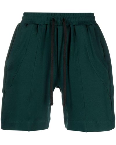 Styland X Notrainproof Drawstring-waistband Organic Cotton Shorts - Green
