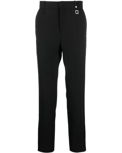 WOOYOUNGMI Mid-rise Wool Tailored Trousers - Black