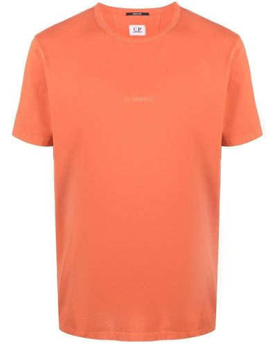 C.P. Company Camiseta con logo estampado - Naranja