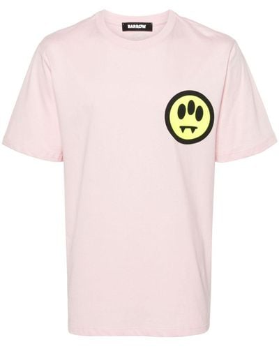 Barrow Logo-print Cotton T-shirt - Pink