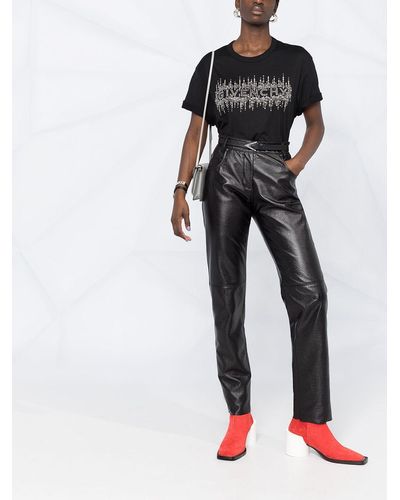 Givenchy ラインストーンロゴ Tシャツ - ブラック