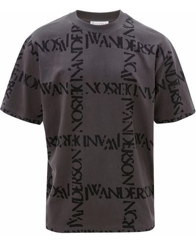 JW Anderson T-shirt con stampa - Nero