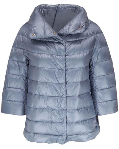 Herno Spread-collar Feather-down Jacket - Blue