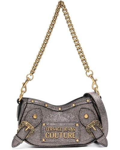 Versace Jeans Couture スタッズ ショルダーバッグ - グレー