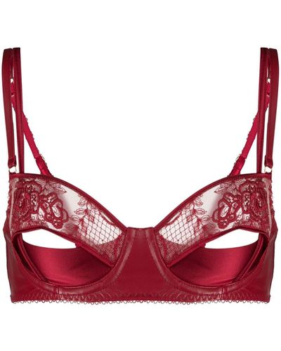 Loveday London Le Rouge Quarter Cup Bra - Red