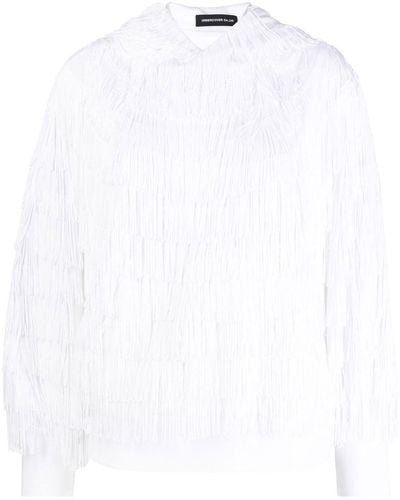 Undercover Blusa con flecos de manga larga - Blanco