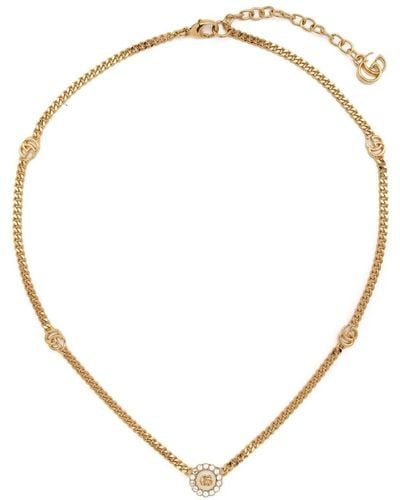 Gucci GG Marmont Halskette mit GG-Anhänger - Mettallic