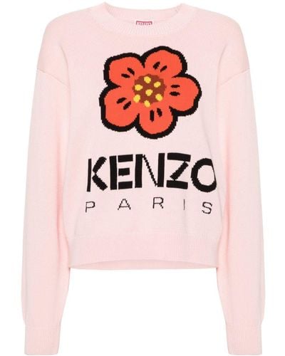KENZO Pullover mit Boke Flower-Intarsie - Pink