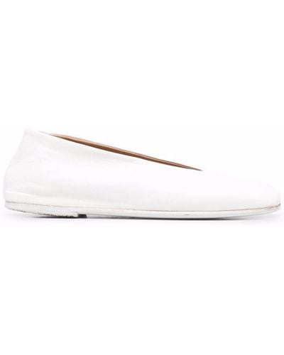 Marsèll Square-toe Ballerina Shoes - White