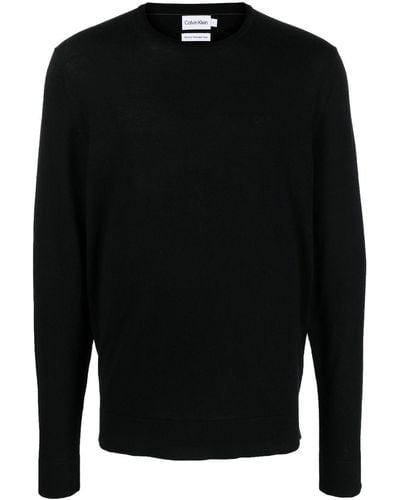 Calvin Klein Round-neck Knit Sweater - Black
