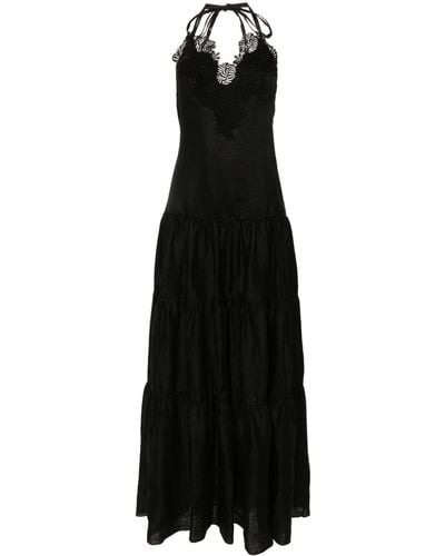 Ermanno Scervino Guipure-lace-panelling Maxi Dress - Black