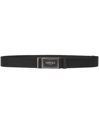 Versace ロゴバックル ベルト - ブラック