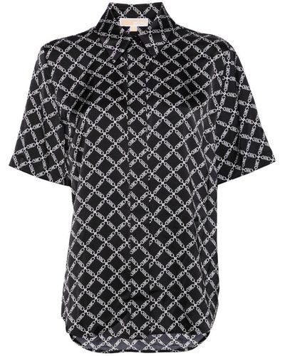 MICHAEL Michael Kors Camisa con logo estampado - Negro