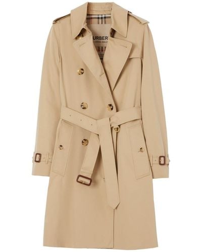 Burberry The Kensington Mid-length Trench Coat - Natural