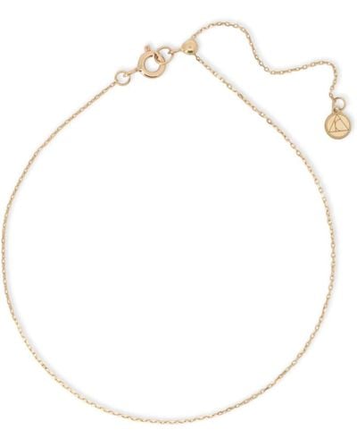 The Alkemistry 18kt Yellow Gold Nude Shimmer Chain Anklet - White