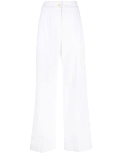 Patou Wide-leg High-waisted Pants - White