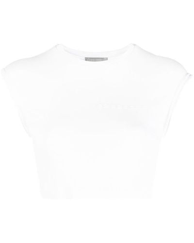 Vetements Solid Cropped Top - White