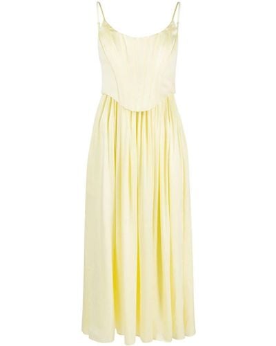Zimmermann Silk Corset Dress - Yellow