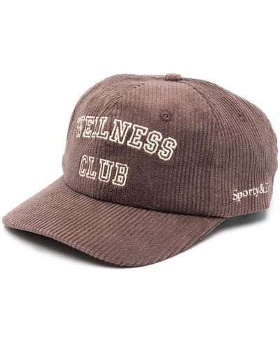 Sporty & Rich Embroidered-logo Cotton Cap - Brown