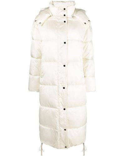 P.A.R.O.S.H. Padded Single-breasted Coat - White