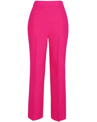 Adam Lippes High-waisted Tailored Trousers - Pink