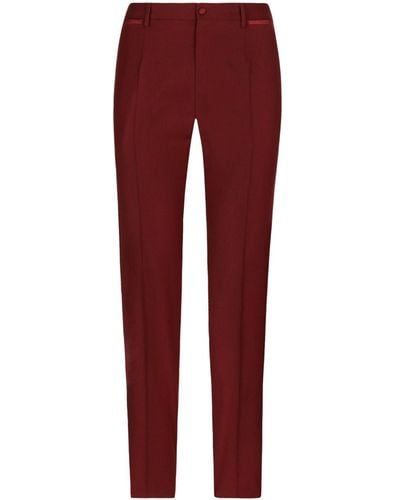 Dolce & Gabbana Pantalones de esmoquin stretch - Rojo
