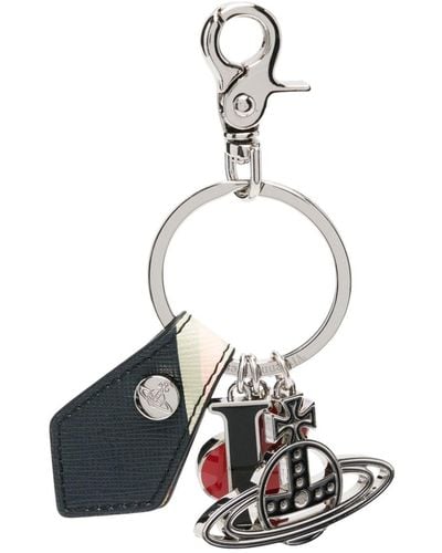 Vivienne Westwood Schlüsselanhänger mit Logo-Schild - Weiß