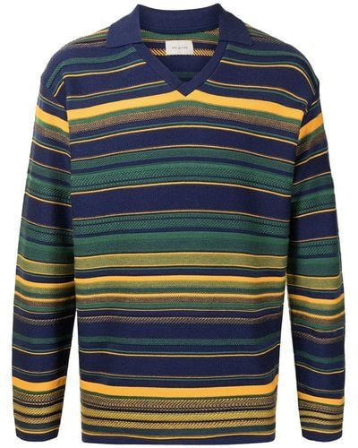 BED j.w. FORD Bold Stripe Sweater - Blue