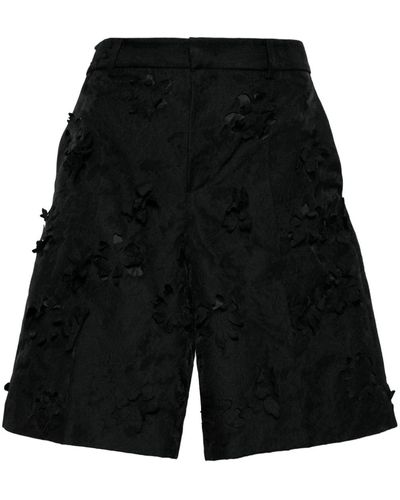 JNBY Floral-appliqué Knee-length Shorts - Black