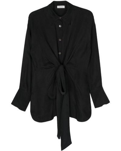 Rodebjer Twill Long-sleeved Shirt - Black