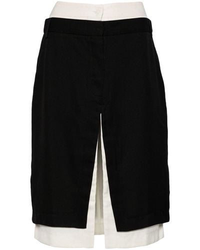 Remain Layered Midi Skirt - Black