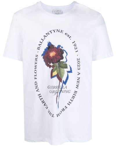 Ballantyne T-shirt Met Print - Wit