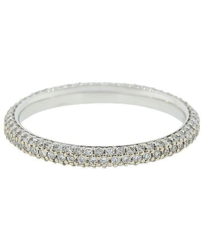 Kwiat 18kt White Gold Moonlight 3-row Pave Diamonds Ring