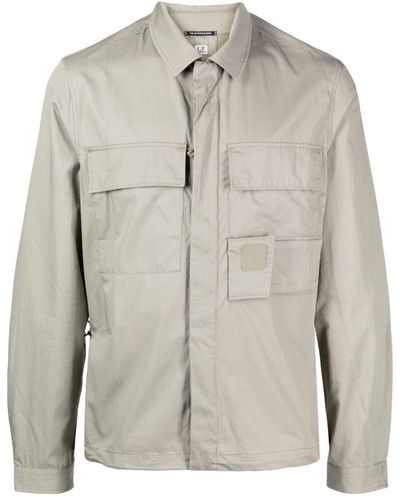 C.P. Company Zipped Cotton Shirt Jacket - Grey