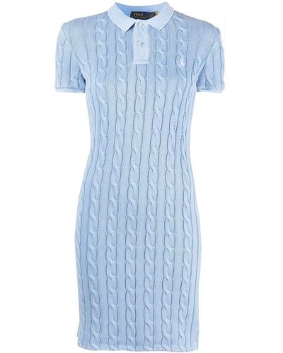 Polo Ralph Lauren Cable-knit Mini Dress - Blue