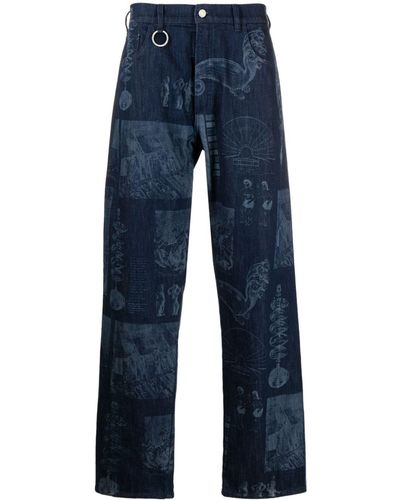 Etudes Studio Side Batia Suter Straight Jeans - Blauw