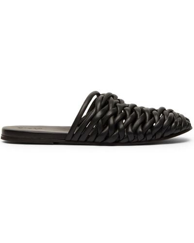 Marsèll Braided Leather Slippers - Black