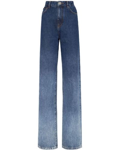 Philipp Plein Jeans mit hohem Bund - Blau