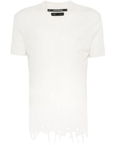 Julius T-shirt en coton à effet usé - Blanc