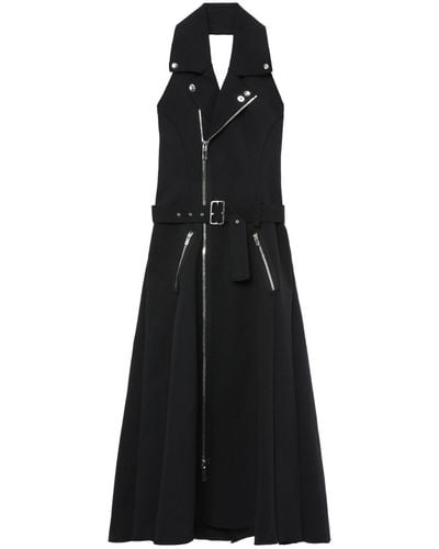 Noir Kei Ninomiya Halterneck Belted Midi Dress - Black