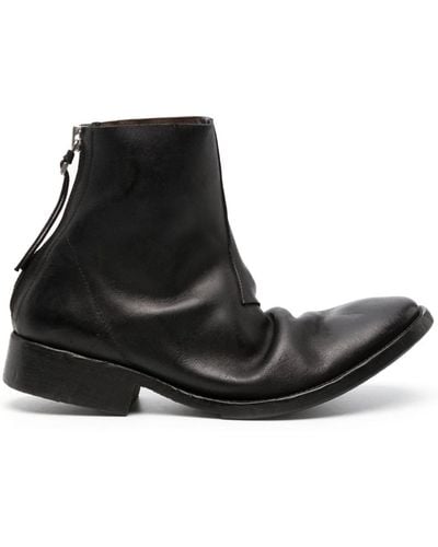 Boris Bidjan Saberi Calf Leather Ankle Boots - Black